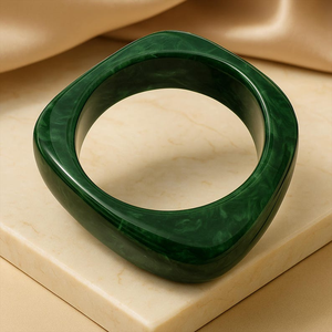 Bracelets en résine faits à la main, écologiques et luxueux, finition lisse et polie, bracelets de mode traditionnels pour femmes, objets de collection d'art - Product Image 3