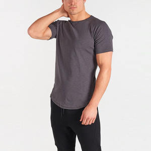 เสื้อยืดผ้าฝ้ายพิมพ์ลายน้ำหนักมากสำหรับผู้ชายเสื้อยืดโอเวอร์ไซส์เปิดไหล่ตกไซส์ - Product Image 2