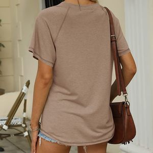 Camiseta EE. UU. de gran tamaño para mujer, ropa informal transpirable, camisetas de talla grande para mujer, venta al por mayor, camiseta a granel de algodón para mujer, liso - Product Image 4