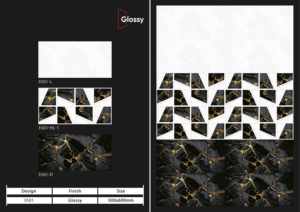 Carreaux muraux en céramique de luxe 300x600mm pour salle de bain et cuisine, finition brillante ou mate, texture effet sucre, design mural intérieur luxueux - Product Image 2