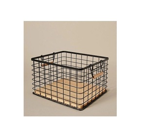 Cesta de Frutas, Artículos de Cocina, Metal, Hierro, Nueva Calidad, Cubo de Alambre Rústico Único, Hecho a Mano, Multifuncional, INDIA ART PLACE - Product Image 1