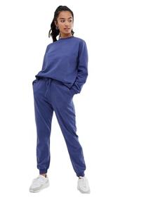 Conjunto Deportivo para Mujer al por Mayor, Holgado, Talla Grande, de Algodón y Felpa, Chándal Liso, Transpirable, con Cuello Redondo, para Correr - Product Image 4