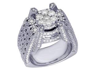 Trendy Hip Hop VVS Moissanite Diamond Gold Plated S925 Sterling Silver Iced Out Anillo personalizado para hombres - Product Image 1