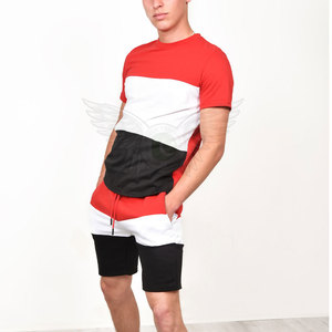 Conjunto de ropa de calle para hombre al por mayor, pantalones cortos y camisetas de algodón, chándal de verano con logotipo personalizado, ropa deportiva, conjunto de camisas y pantalones cortos - Product Image 3