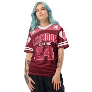 เสื้อฟุตบอลคอวีไซส์ใหญ่พิเศษเสื้อเจอร์ซีย์ Y2k แนวสตรีทสวมใส่สบายออกแบบได้ตามที่ต้องการ - Product Image 3