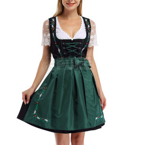 Vestido Dirndl para Mujer Directo de Fábrica, Disfraz de Oktoberfest, Vestido Dirndl Bávaro Alemán de Chica de la Cerveza - Product Image 2