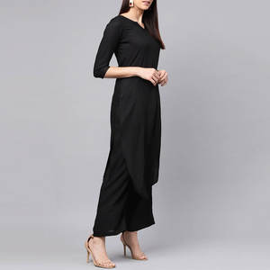 Lino bordado Shalwar Kameez para adultos Patiala rojo Shalwar con camisa de algodón señoras Salwar Kameez ropa India pakistaní - Product Image 3