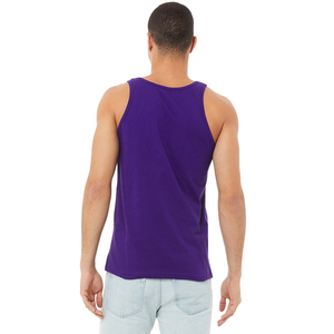 99/1 peinado ringspun algodón/poli púrpura tri-mezcla camiseta sin mangas equipo deportivo personalizado Club casual logo texto algodón jersey camiseta sin mangas - Product Image 4