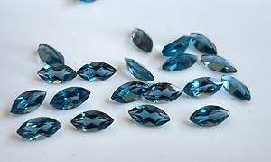 Topaze Bleue de Londres Naturelle Marquise Cut 3x6mm Facettes-Lâche Topaze Bleue de Londres Marquise Cut Gemstone Top Quality - Product Image 4