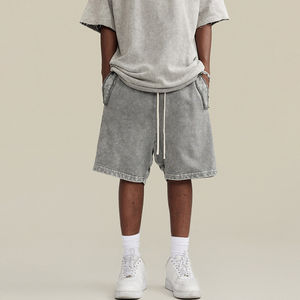 Short d'été personnalisé délavé à l'acide avec poches latérales Tissu doux et respirant confortable Sports de plein air Design unique - Product Image 5