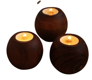 Ensemble de 3 chandeliers en bois faits à la main Style de ferme décoratif pour Noël pour créer une atmosphère confortable aux chandelles - Product Image 4