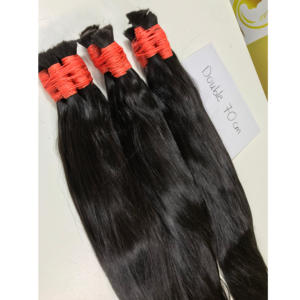 Extensions de cheveux humains vierges en vrac lisses noires naturelles 8-40 ''de meilleure qualité vente en gros vietnamienne non traitée - Product Image 6