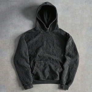 Sweat à capuche de sport en plein air pour hommes durable 450 gsm matériau polaire finition résistante à l'eau parfait pour le trekking et les voyages - Product Image 1