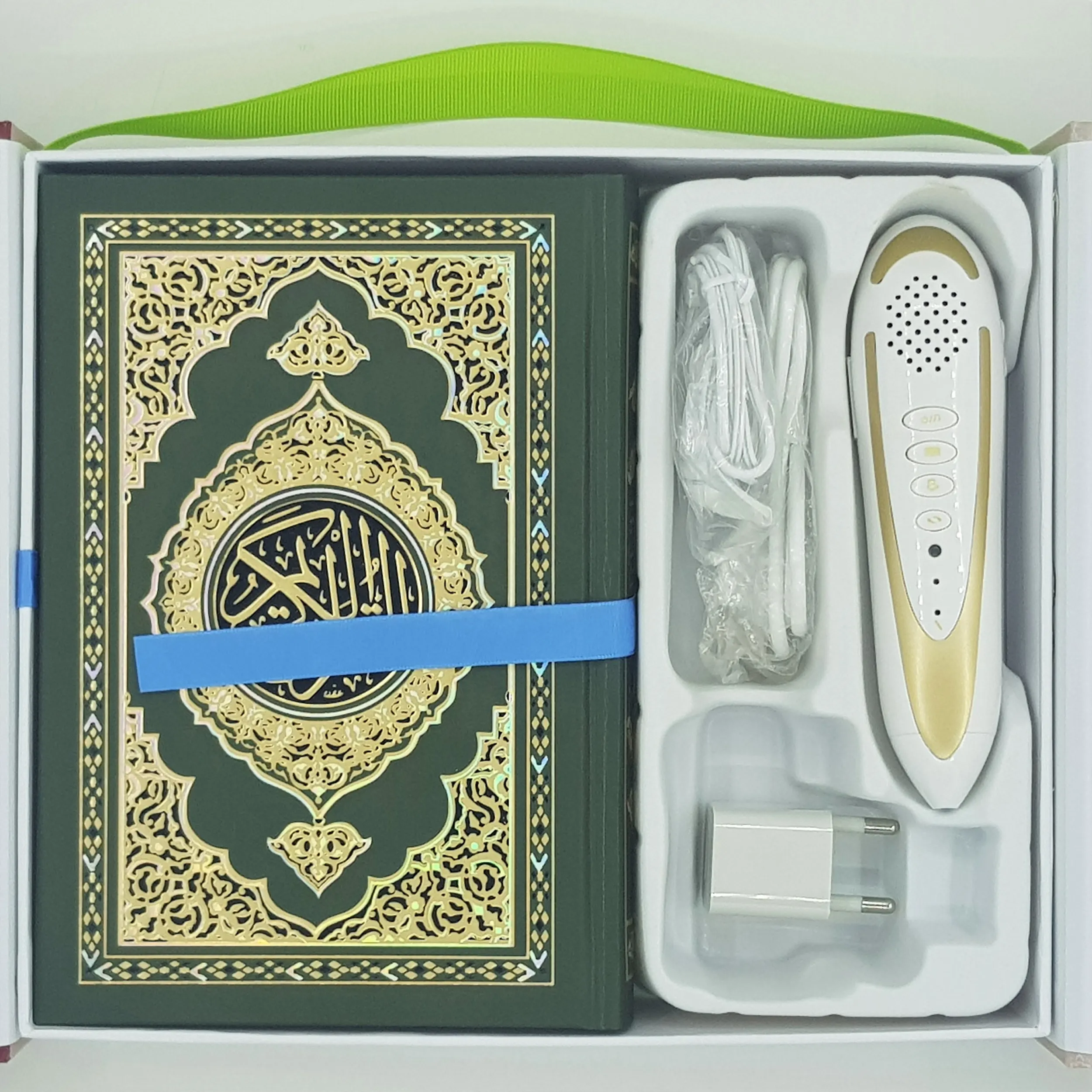 Ручка для чтения Корана с индонезийским, 35 голосов, 28 переводов, коричневый дизайн коробки