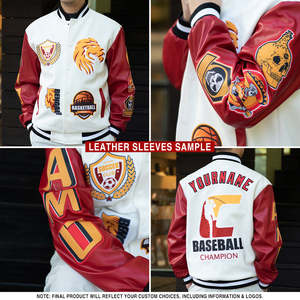 Custom Embroidered Varsity <b>Jacket</b> Plus Size <b>Men</b> Baseball <b>Jacket</b> Oversized <b>Letter</b> Patchwork Flame Design - Product Image 5