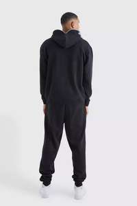 Patch-Work Men's Customized Tracksuit Sweat Suits Jogger Set-Vintage Zip-Up Hoodies Acid-Wash Embroidered Tracksuit - Product Image 5