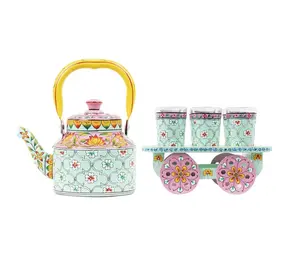 Latest Hand Painted tea Kettle For Serving the Tea New Look Metal tea Pot In Wholesale Price New Design Kettle In New Style