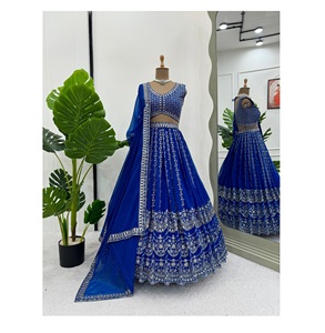 Boutique Collections Foux gorgette Lehenga Choli avec Sequnce et fil pour les femmes disponibles au prix de gros - Product Image 1