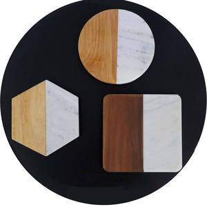 Handmade Wholesale Modern Round <b>Ceramic</b> <b>Coasters</b> Eco-Friendly Decorative White and Black - Product Image 2