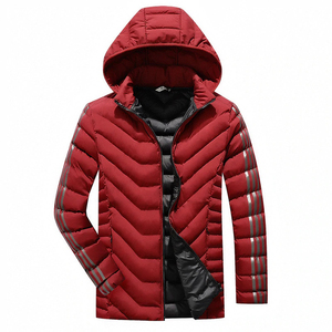 Chaqueta acolchada con cuello levantado personalizada para hombre para la temporada de invierno Servicios OEM Diseño de logotipo Street Wear Puffer Coat - Product Image 1