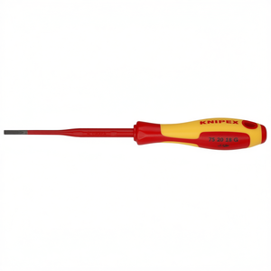Knipex Slim <b>Screwdriver</b> for Slotted Screws Burnished VDE - Product Image 2
