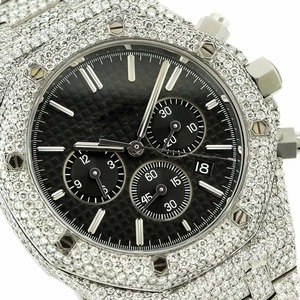 Reloj de Lujo Resistente al Agua con Esfera Cuadrada Mecánica Hecha a Mano con Diamantes Moissanite, Completamente Engastado en Acero Inoxidable para Uso Diario - Product Image 1