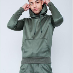 Conjunto Deportivo Personalizado para Hombre con Sudadera con Cremallera y Pantalones Deportivos Super Ajustados, Transpirables, 100% Algodón, para Invierno, Talla Grande - Product Image 4