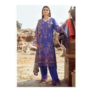 2023 nueva moda Eid colección mujer Salwar Kameez señoras Shalwar Kameez vestido hecho de seda y algodón para la venta - Product Image 6