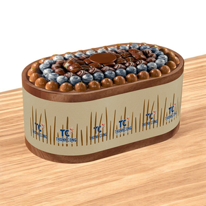 Soporte de pastel de madera de cuero de lujo al por mayor soporte de chocolate hecho a mano directo de fábrica al por mayor para Oriente Medio - Product Image 1