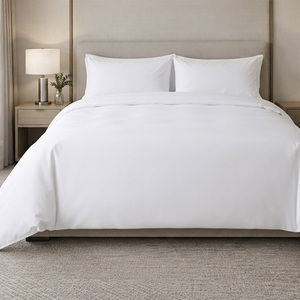 Ensemble de housse de couette brodée en coton 100% de luxe, taille king size - Blanc doux 220x240 cm - Product Image 3