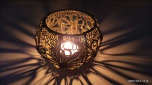 Petit chauffe-plat en fil métallique enduit de poudre noire idéal pour les fêtes de mariage Occasion spéciale de Noël - Product Image 4