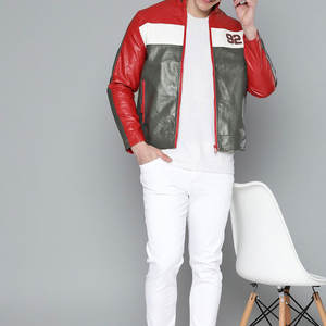 Nouvel arrivage de veste en cuir à l'aspect classique pour hommes veste de motard en cuir à séchage rapide pour hommes - Product Image 3