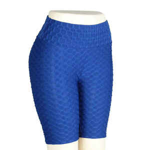 Pantalones cortos informales de cintura alta OEM ODM para mujer, pantalones cortos de motorista de Yoga de secado rápido, botón que absorbe la humedad, patrón transpirable, decoración de lazo - Product Image 5
