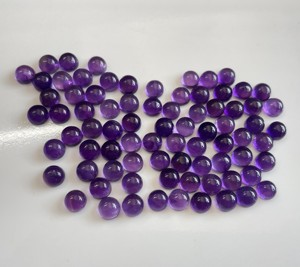 Améthyste naturelle ronde 2mm Cabochon dos plat-Améthyste lâche pierre précieuse de qualité supérieure - Product Image 2