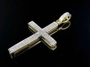 Moissanite Diamond Iced Out Hip Hop S925 Cruz religiosa de plata esterlina Colgante de moda para hombres - Product Image 2