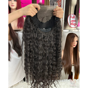 Vague d'eau cheveux humains droits 24 pouces 100% vierge cheveux bruts bonne qualité 13X4 Transparent pour Lace Front Wig - Product Image 6