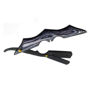 Beaux rasoirs de barbier en acier inoxydable noir pour enlever la barbe Outils de nettoyage de qualité industrielle - Product Image 1