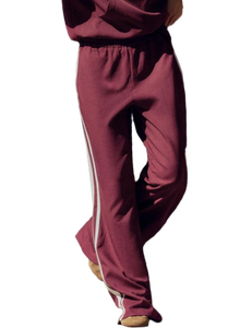 Wholesale Women's Cotton Maroon and Striped <b>Trousers</b> Stylish Office Wear Pants in Neutral Shades Offered at Competitive Prices - Product Image 4