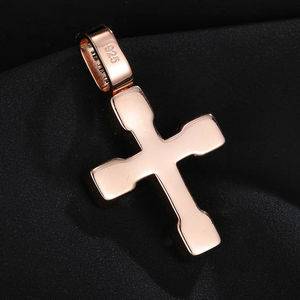 Men's 10KT Solid Gold <b>Cross</b> <b>Necklace</b> Fine Jewelry Religious Pendant with Lab Grown Diamonds Gift for Religious Occasions - Product Image 2