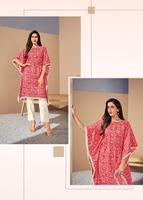 Katun berat cetak Batik dengan Foil bekerja Kaftan untuk kantor rumah dan luar ruangan pakaian dari pemasok India