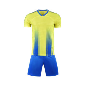 Conjunto de Uniforme de Fútbol Personalizado de Alta Calidad, Transpirable, 100% Poliéster, Jersey con Cuello en V, Pantalones Cortos, Impresión Digital con Nombre y Número del Equipo, Unisex - Product Image 3
