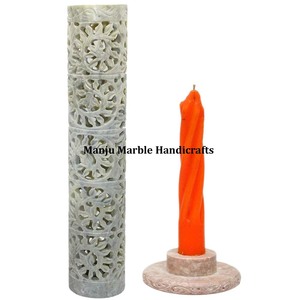 Fabricant et fournisseur de produit fait à la main stéatite sculpture brûleur d'encens et porte-bâton pour cadeaux religieux article but - Product Image 3