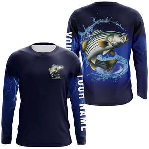 Sublimation Performance personnalisée séchage rapide 100% polyester T-shirt en jersey de pêche pour hommes UPF 50 + manches longues respirant - Product Image 3