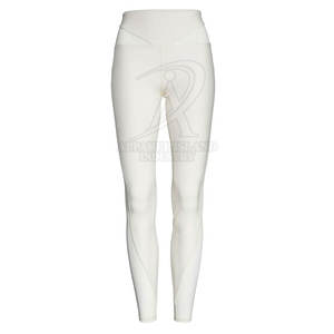 Mallas deportivas sólidas de cintura media para mujer, ropa deportiva transpirable de LICRA/nailon de secado rápido ecológica - Product Image 4