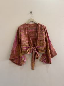 Assorted Lot OF 50 Tie Dye Crop <b>Top</b> Vintage Style Bell Sleeve Wrap <b>Top</b> For Women - Product Image 6