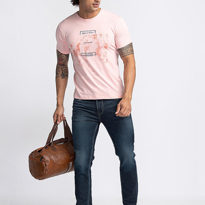 เสื้อยืดแขนสั้นผู้ชายสำหรับฤดูร้อน แห้งเร็ว ยืดหยุ่นสูง ผ้าฝ้าย 100% แบบเรียบ สีพื้น ย้อมสีธรรมดา ออกแบบเองได้ สไตล์ไฮสตรีท - Product Image 5