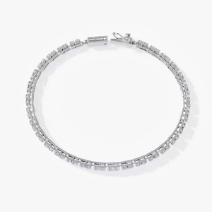 Elegante pulsera de tenis de oro de 10K/14K personalizada para mujer, de diamante de cadena de eslabones moissanita, joyería de moissanita para mujer - Product Image 5