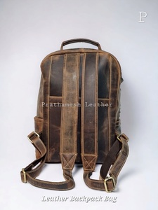 Mochila clásica hecha a mano de cuero genuino Spacious Travel Pro Fashion Style Directo de fábrica Precio al por mayor Descuentos a granel - Product Image 6