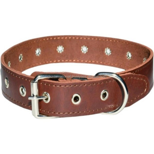 Accesorios personalizados para perros hechos a mano negro marrón cuero Premium banda para cejas diseño personalizado collar extra ancho para perros y Mascotas - Product Image 4