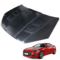 Nouveau capot à trou ouvert en fibre de carbone pour capots de moteur Hyundai Genesis coupé 12-14 en gros